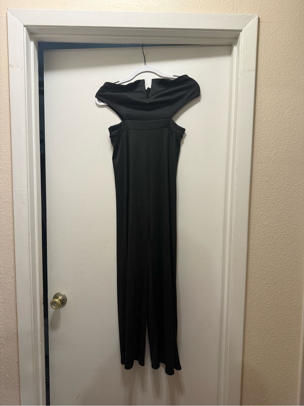 Black Cutout Mock Neck Wide Leg Jumpsuit Size S